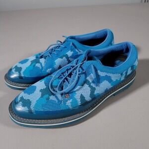 G/Fore Camo Knit Tuxedo Gallivanter Golf Shoes Racer Blue Mens Sz 10 G4MS23EF10